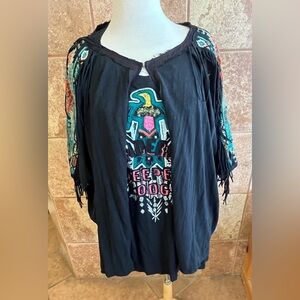 Double D Ranch 2 Piece Canyon Girl Set Top (used 1X) & Poncho (NWT XL)